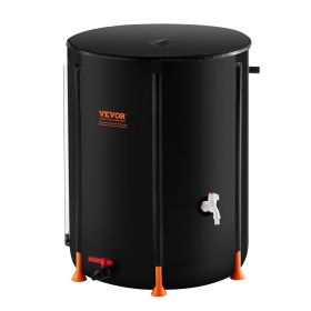 VEVOR Collapsible Rain Barrel 53 Gal Rain Catcher with Spigots and Overflow Kit